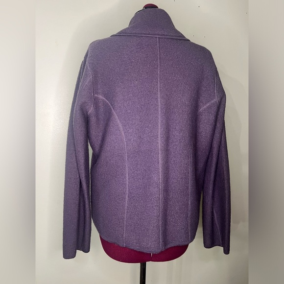 Charter Club button up cardigan. Plum- size large. Australian wool. - Picture 4 of 7